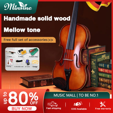 Minsine Violin 4/4 Complete Set - Perfect for All Ages