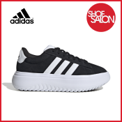 Adidas Grand Court Platform Suede Women's Shoes - Black/White