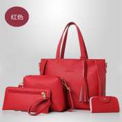 Korean Classic Leather Bag Set with Sling - YEALON