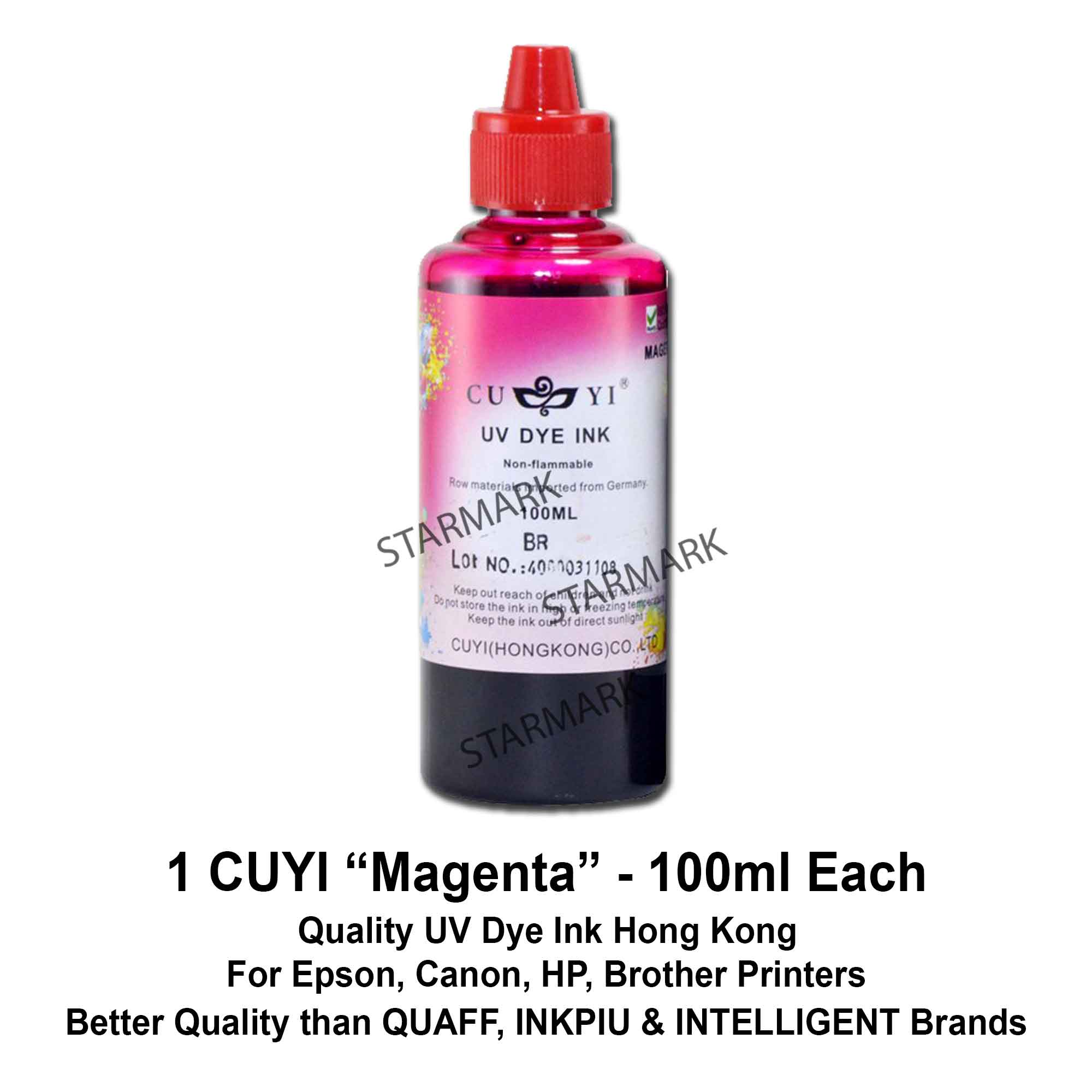 1 Bottle Cuyi UV Dye Ink Hong Kong Dye Inks 100ml each - Magenta - Better Quality than QUAFF, INKPIU & INTELLIGENT Brands Presyo 36 Piso*Libreng Shipping