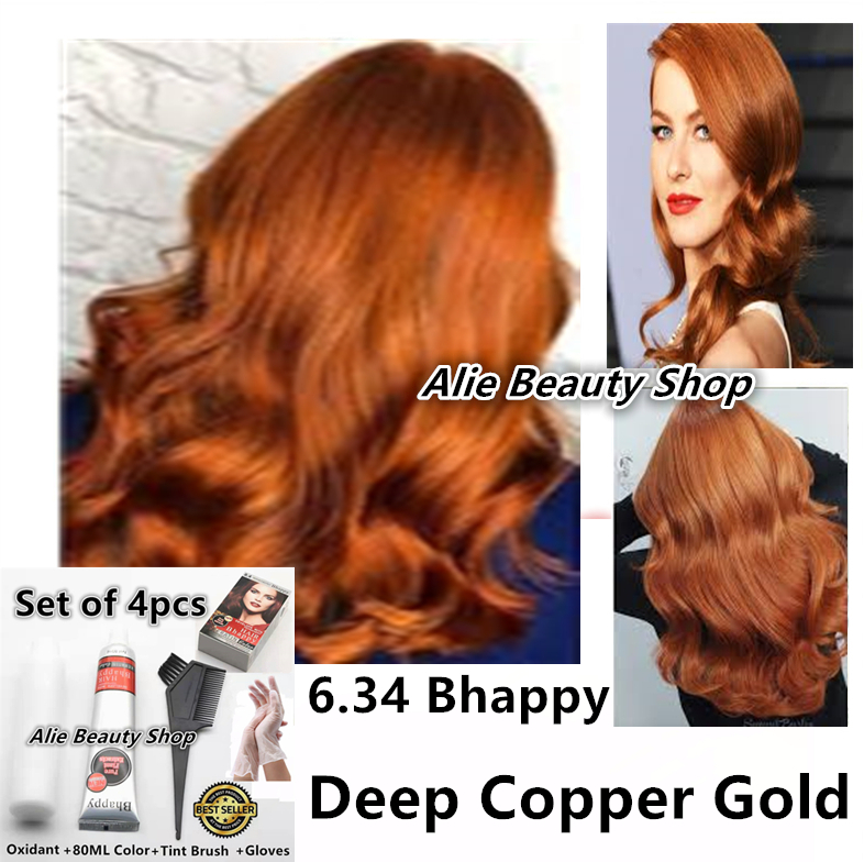 Lịch sử giá Thuốc Nhuộm Tóc Màu Nâu Đồng Ánh Vàng 7/43 Medium Golden Copper  Blonde Hair Dye Cream cập nhật 9/2023 - BeeCost