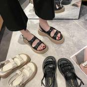 2023 Fashion wedged sandals for women thick bottom 5cm