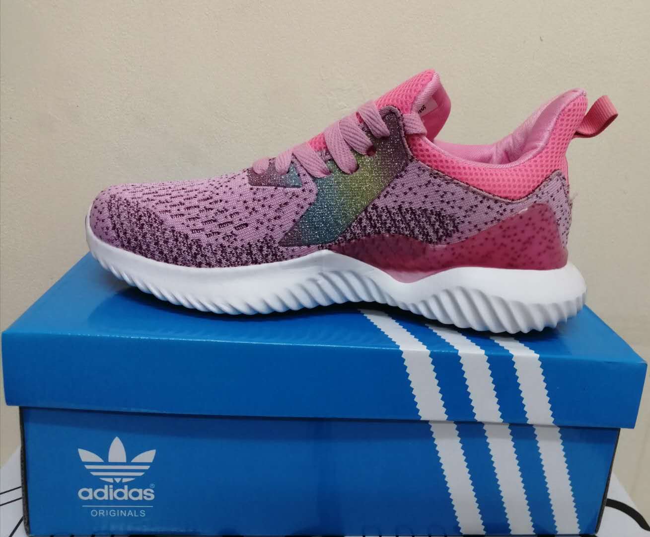 pink and purple adidas shoes