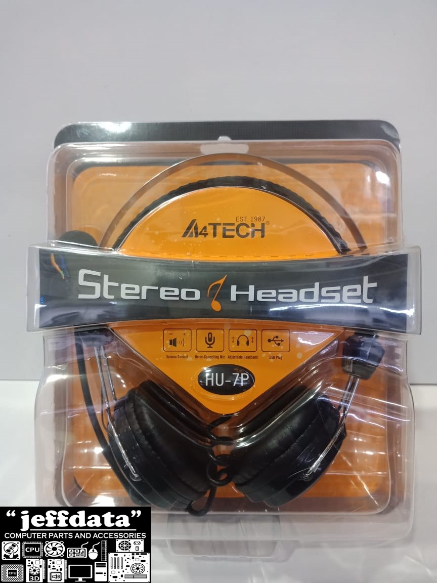 Headset with mic and NOISE CANCELLING Reduction Usb type A4tech HU