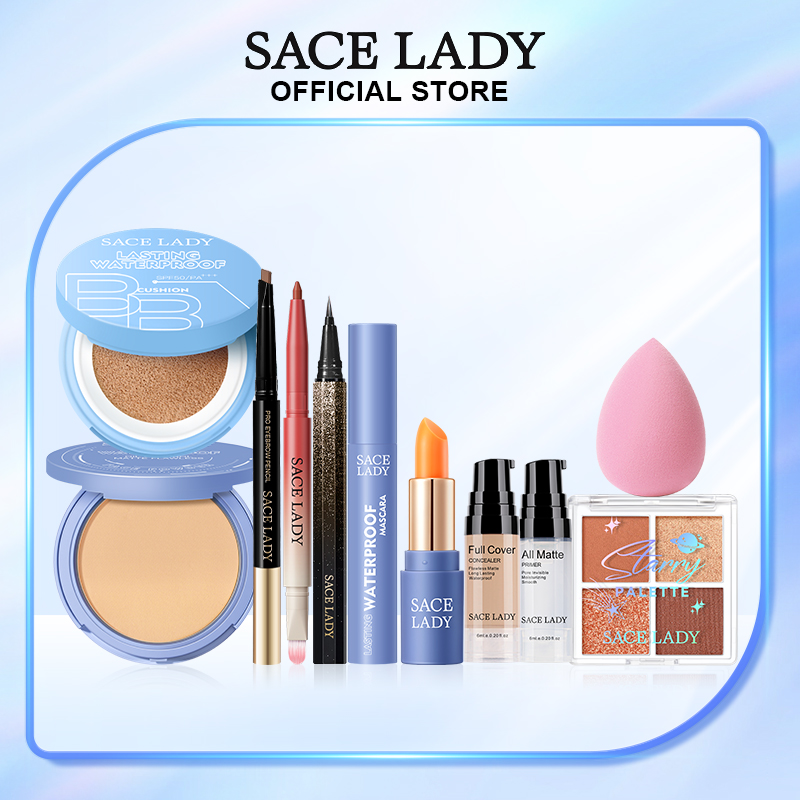 Discount on Sace Lady  shoes - SKU: Sace Lady Waterproof Make Up Set 11pcs 【oil Control Powder+oil Control Bb Cushion+high Pigment Eyesh