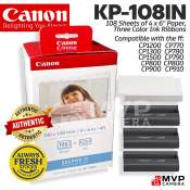 Canon Selphy KP-108IN KP108IN KP-108 KP108 KP108N Color Ink Paper Set Selphy CP Compact Printer Mvp Camera