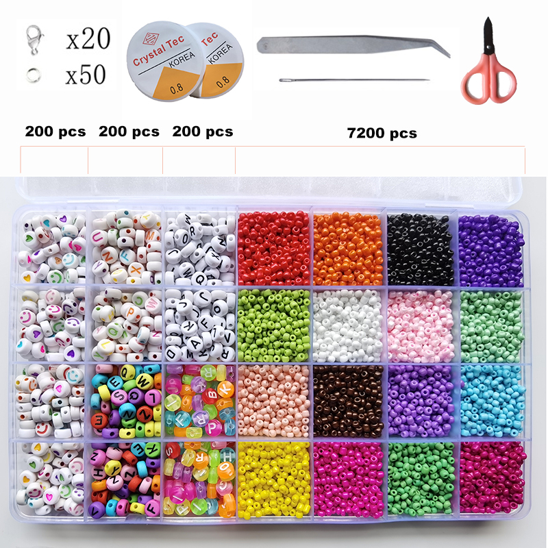 Letter Beads Seed Bead Starter Kit DIY Handmade Alphabet Letter