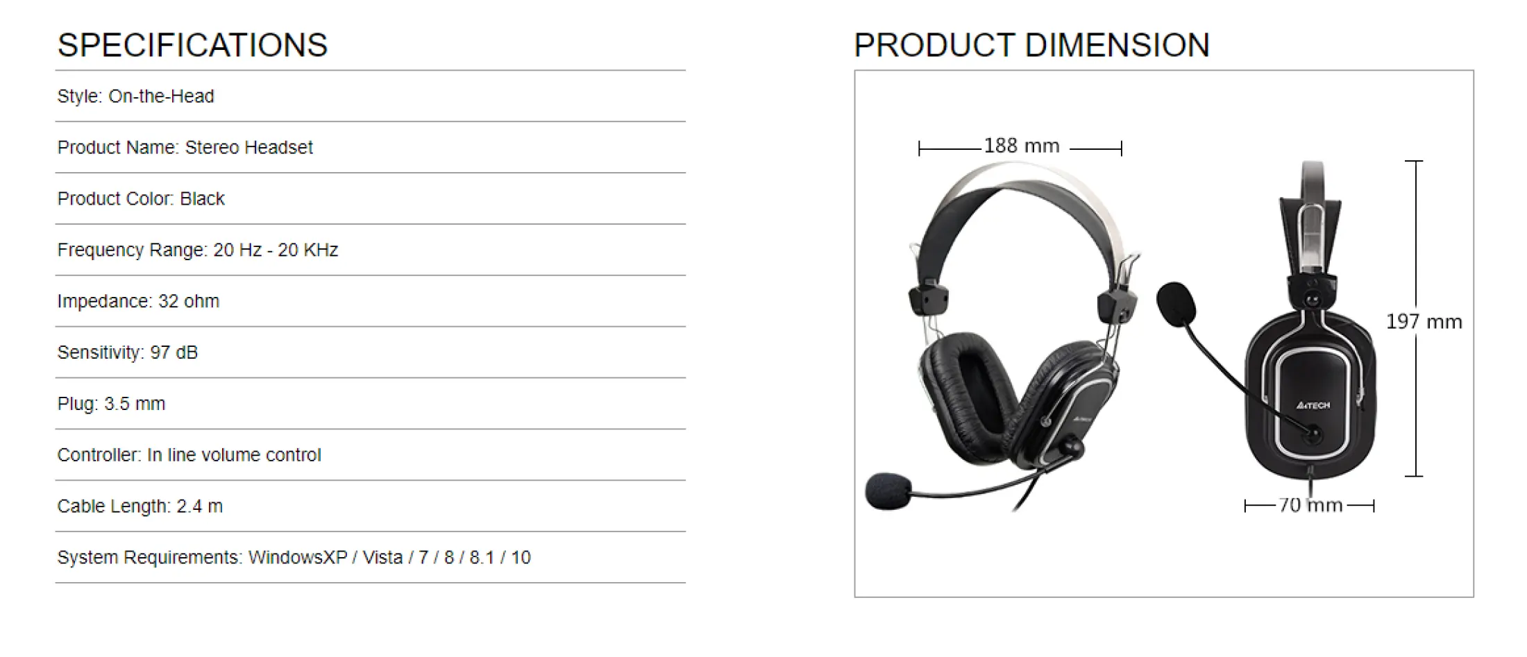 a4tech hs50 headset black