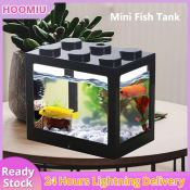 Mini Aquarium Desktop Terrarium for Small Betta Fish 
