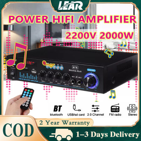 Cod mini power amplifier speaker Power card U disk radio DC 12 volt 220V Bluetooth power amplifier