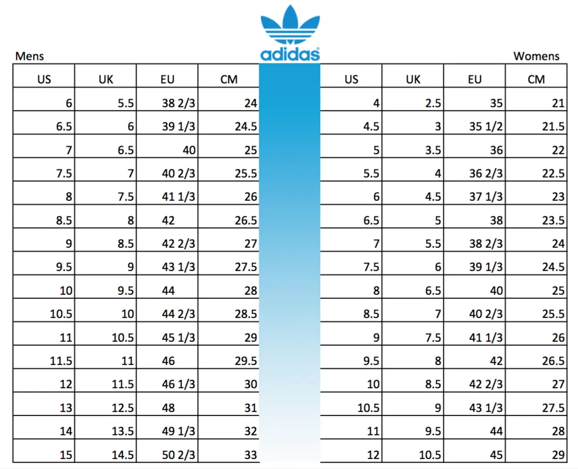 adidas eqt size guide