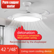 Tri-color Dimming Ceiling Fan with Light and Remote Control