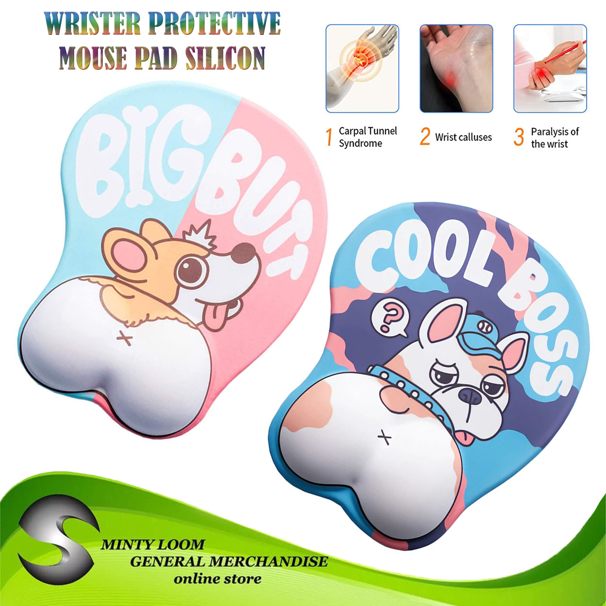 Oppai Mousepad 3D Anime Mouse Pad - Cartoon Silica Gel Wrist Support Mouse  Pad Wrist Rest Wrist Cushion Nonslip Mouse Pad Pain Relief For Gaming Anime  Lovers Keep your wrists comfortable :