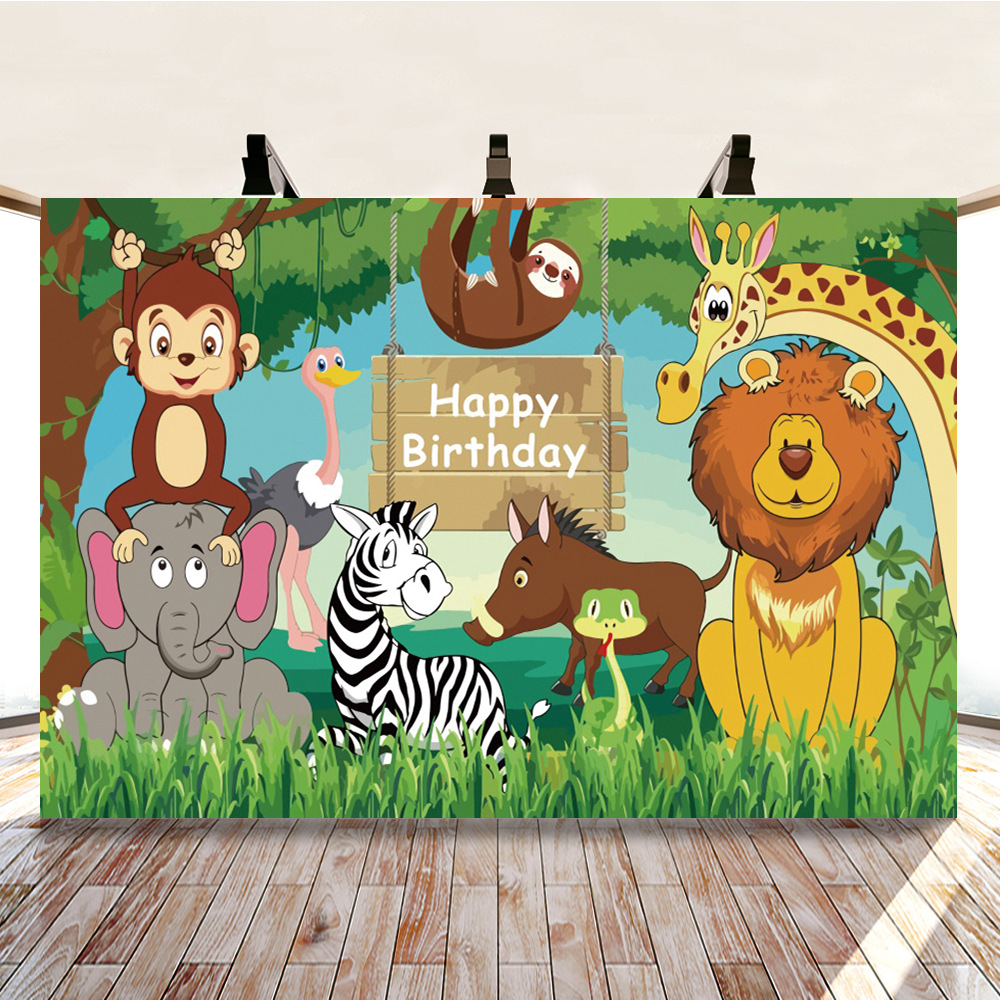 463 Jungle Background Happy Birthday Free Download - Myweb