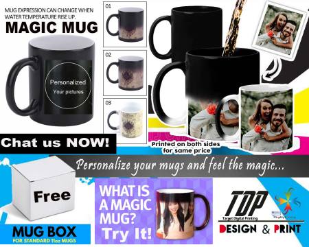 Magic Mug Customized Your Own Photo I Quotes I I 11oz Magic Mug | High Quality Prints I Magic Mug