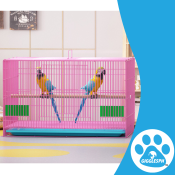 Hanging Rectangular Collapsible Double Bird Cage