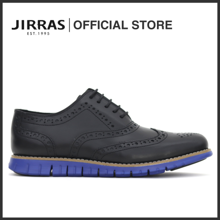 JIRRAS Men's Handcrafted Leather Wingtip Oxford Shoes