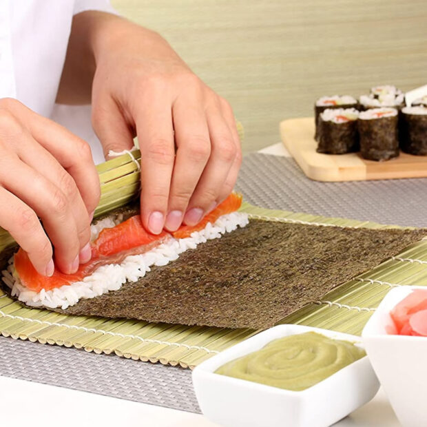 Verpetridure Roller Blinds for Making Kimbap Roller Blinds for Making Kimbapsushi Rice Rolling Roller Bamboo DIY Maker Sushi Mat Cooking Tool Sushi