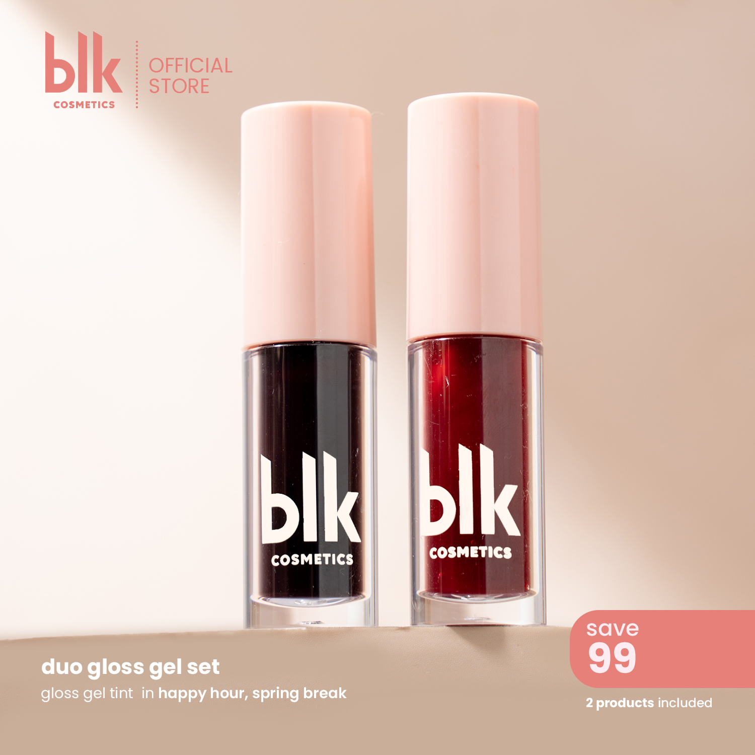 Discount on BLK Cosmetics  shoes - SKU: blk cosmetics gloss gel tint duo happy hour & spring break