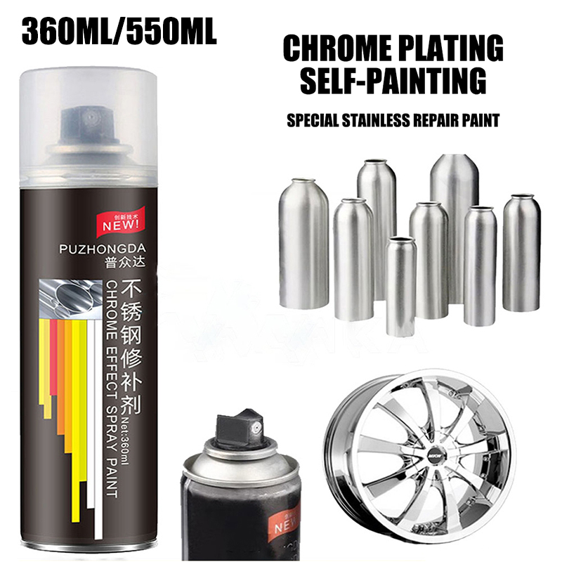 Chrome Plating Chrome Spray Paint For Bikes 550ml Chrome Spray
