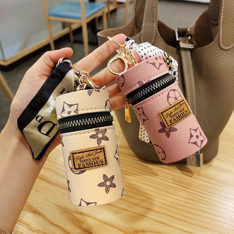 NEW Cute Mini Keychain Bucket Lipstick Bag Charm Handbag Pendant Ornament  Decors