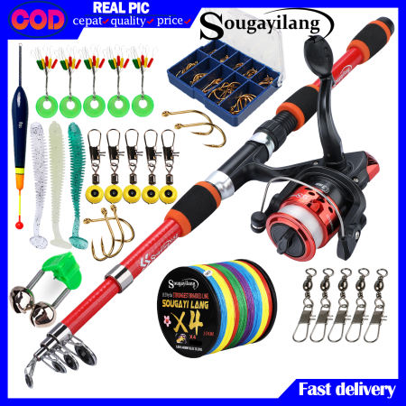 Sougayilang Fishing Rod Set with Reel and Accessories