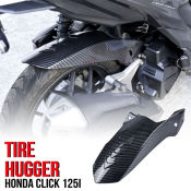 Honda Click 125i Carbon White Rear Tire Hugger Mud Guard