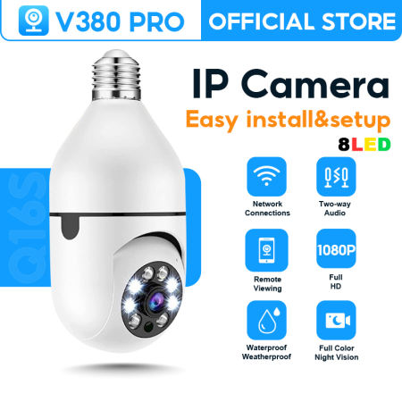 V380 PRO Q16S Smart Camera Bulb - 360° Panoramic Security