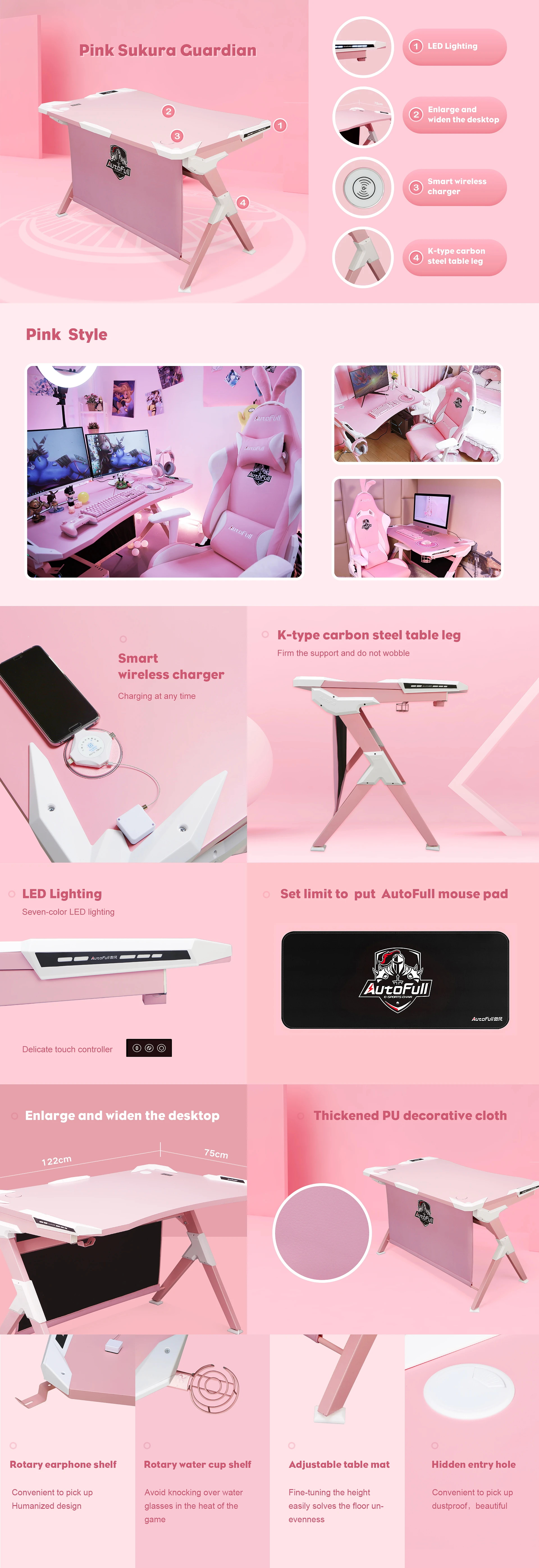 Autofull discount pink desk