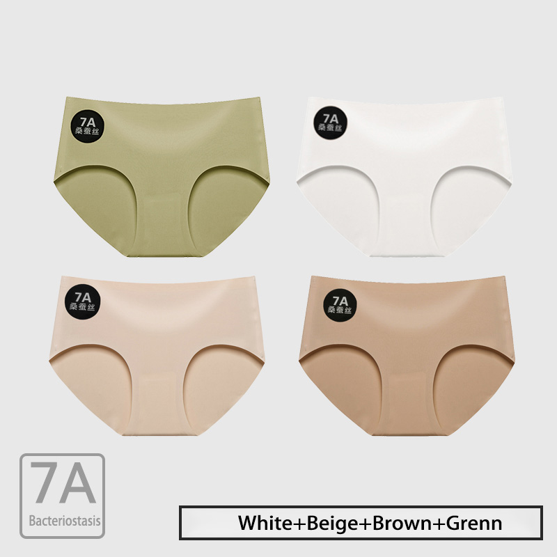 Motovita 3Pcs/Set Seamless Mulberry Silk Panties Ladies Underwear Cotton Panty Sexy Smoothing Invisible Soild Briefs Female Stretchy Lingerie - Image 3