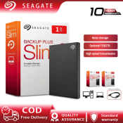 Seagate 1TB/2TB External Hard Drive with Password Protection and Recovery