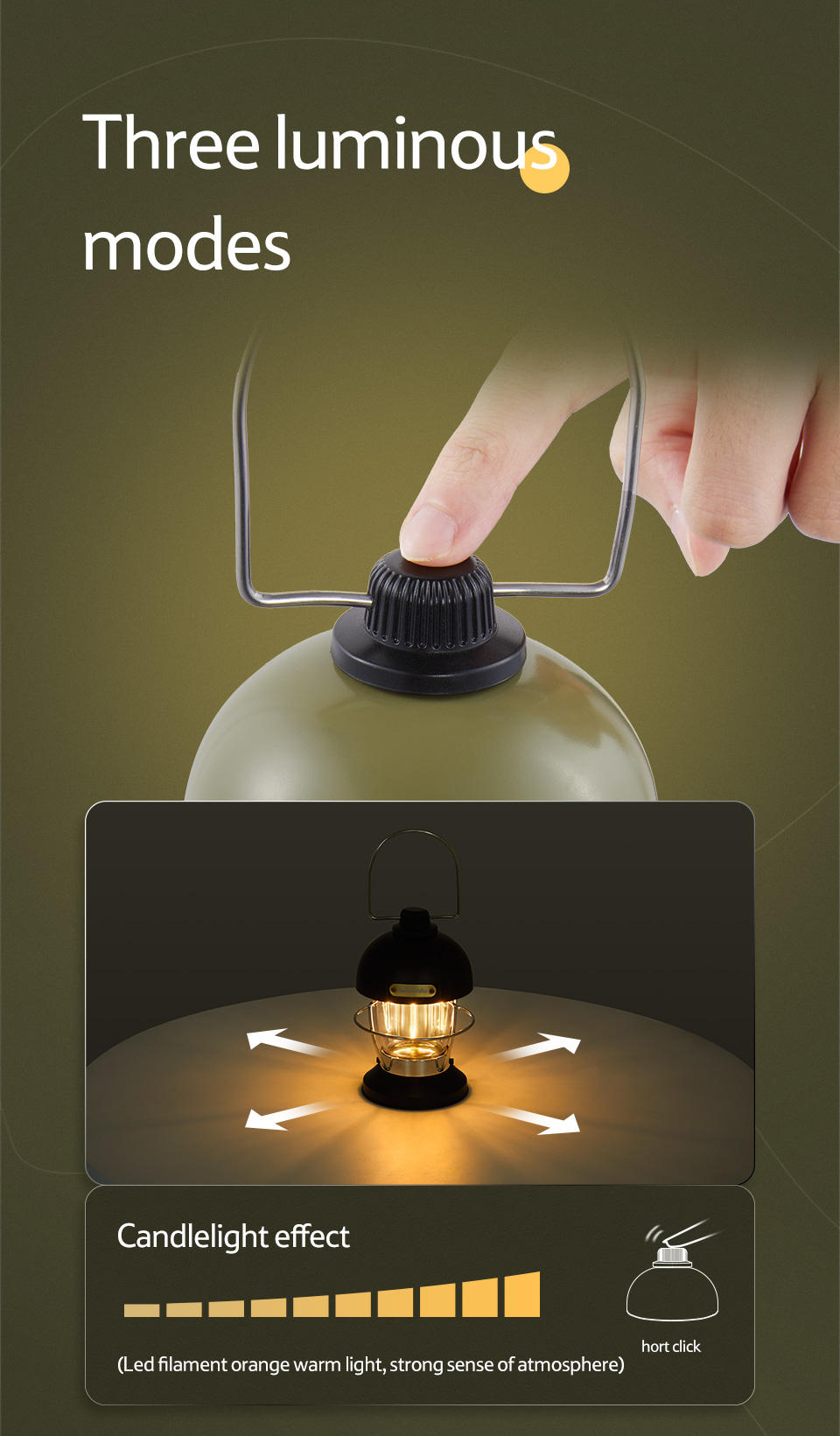 Naturehike Mushroom Camping LED Lantern Lamp Outdoor Atmosphere Light ...