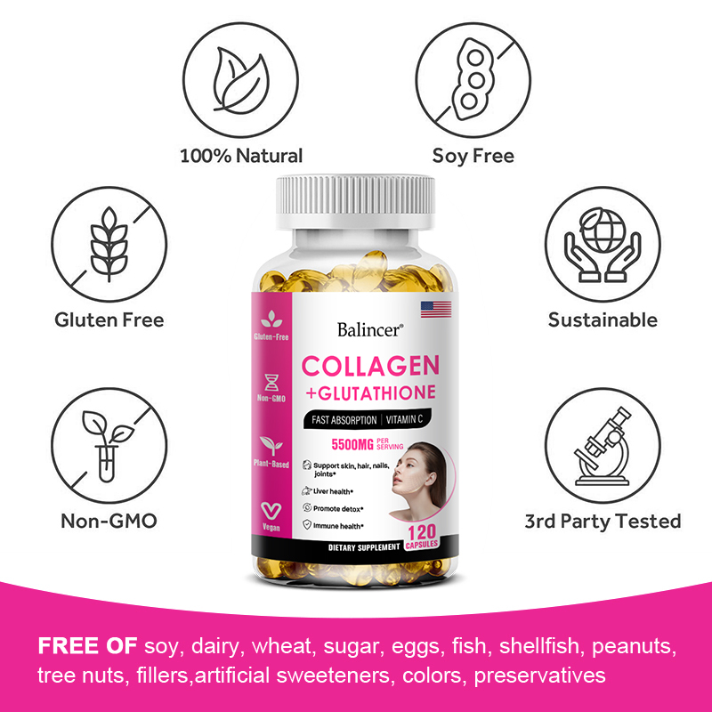 balincer collagen glutathione balincer glutathione beauty supplement - whitening, skin care, anti-aging,  vitamin C, antioxidant, enhance immunity
