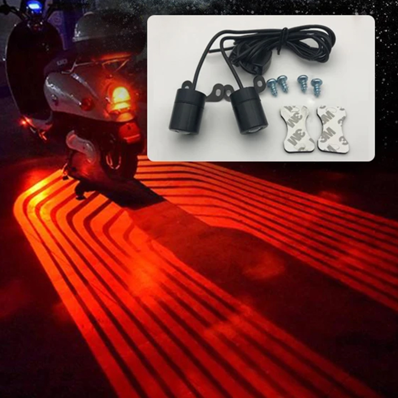 Universal Underbody Waterproof Ghost Shadow lights for Motorcycles Motorcycle Angel Wings Projection Light Kit Ice Blue, Pack of Pair 