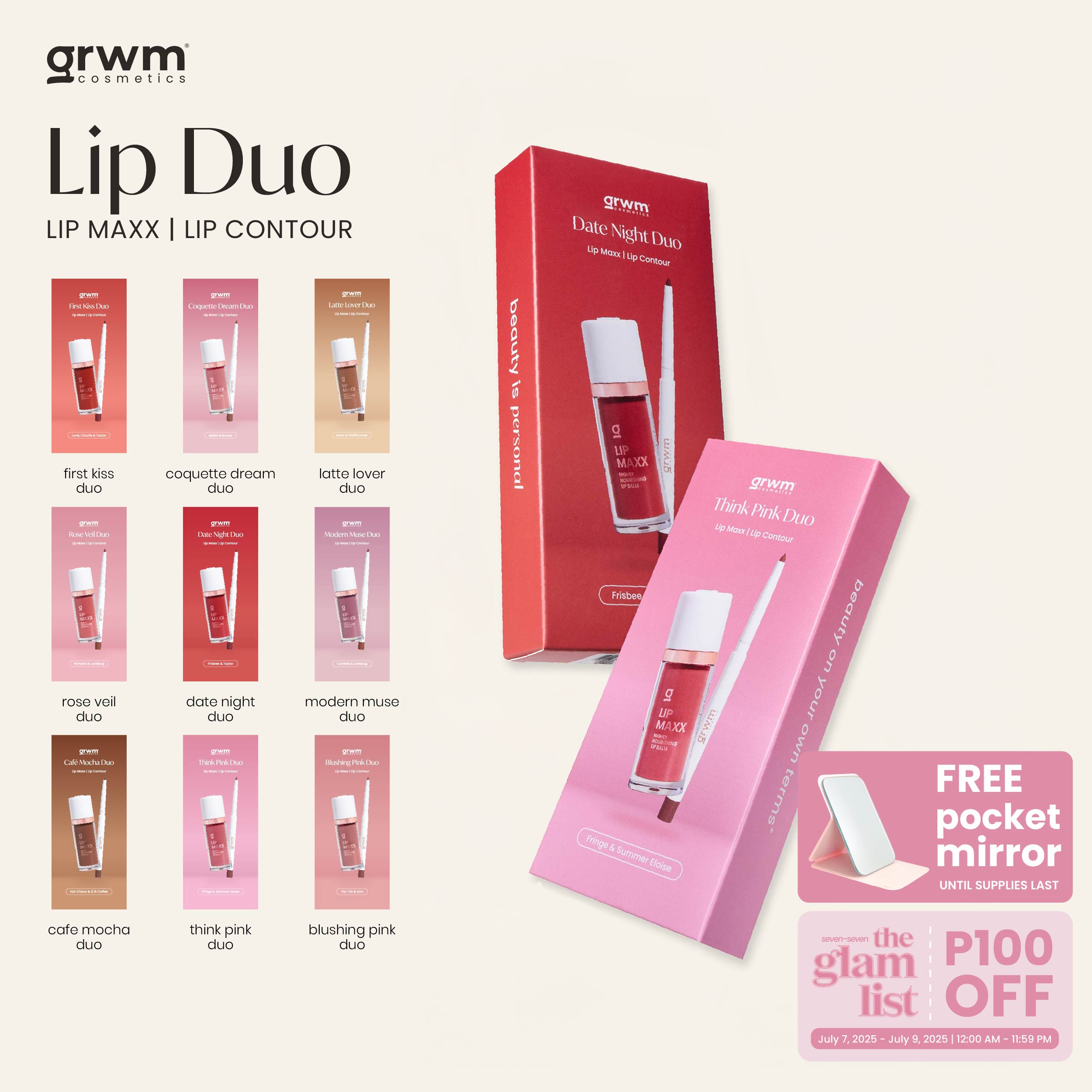Discount on GRWM Cosmetics  shoes - SKU: GRWM Cosmetics Lip Duo - Lip Contour + Lip Maxx