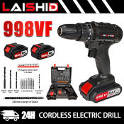 Laishid 998VF Cordless Hammer Drill with 2 Batteries and Case