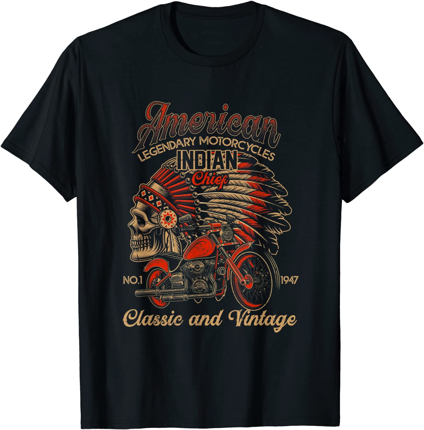 Indian Motorcycle T Shirt Feathers SOA Vintage Classic Motorbike Fan Men Tee Top 