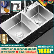 DTEM Stainless Steel Kitchen Sink, High Quality 304 Household
