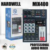 HARDWELL MIX400 4-channel Audio Mixer with Bluetooth and USB