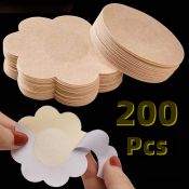 Waterproof Disposable Nipple Stickers, 200 PCS, Self-Adhesive Silicone Cover