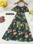HS* 815*Boho Floral Off Shoulder Party Dress by 