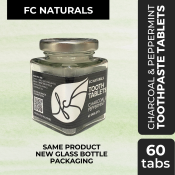 FC Naturals Charcoal & Peppermint Toothpaste Tablets - 60 Tablets