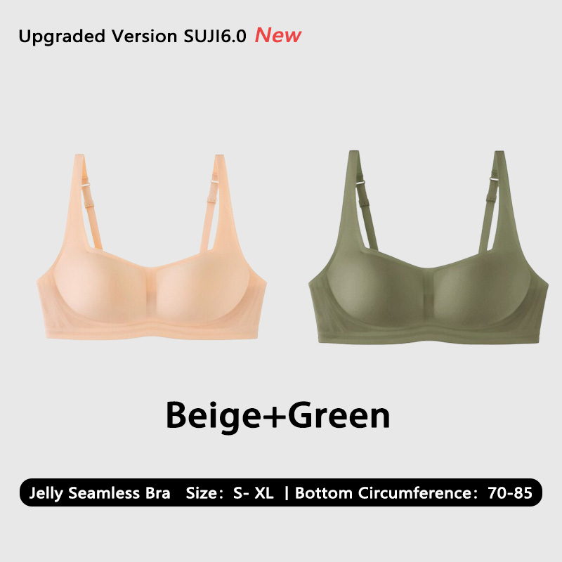 Motovita Seamless Bra Ice Silk No Trace Underwear Women Gather French No steel Ring Push Up Bra - Image 3
