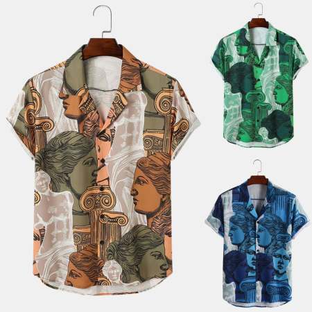 Huilishi Casual Polo for Men Printed Short Sleeve Premium Quality