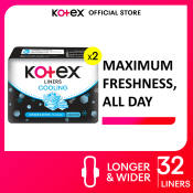 Kotex Cooling Longer & Wider Liners 16s x 2 Pack