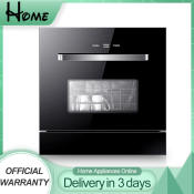 HOME Automatic Dishwasher - 8 Sets, High Temperature Sterilization & Drying