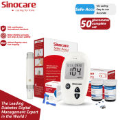 Sinocare Safe-Accu Glucometer Kit with Test Strips and Lancets