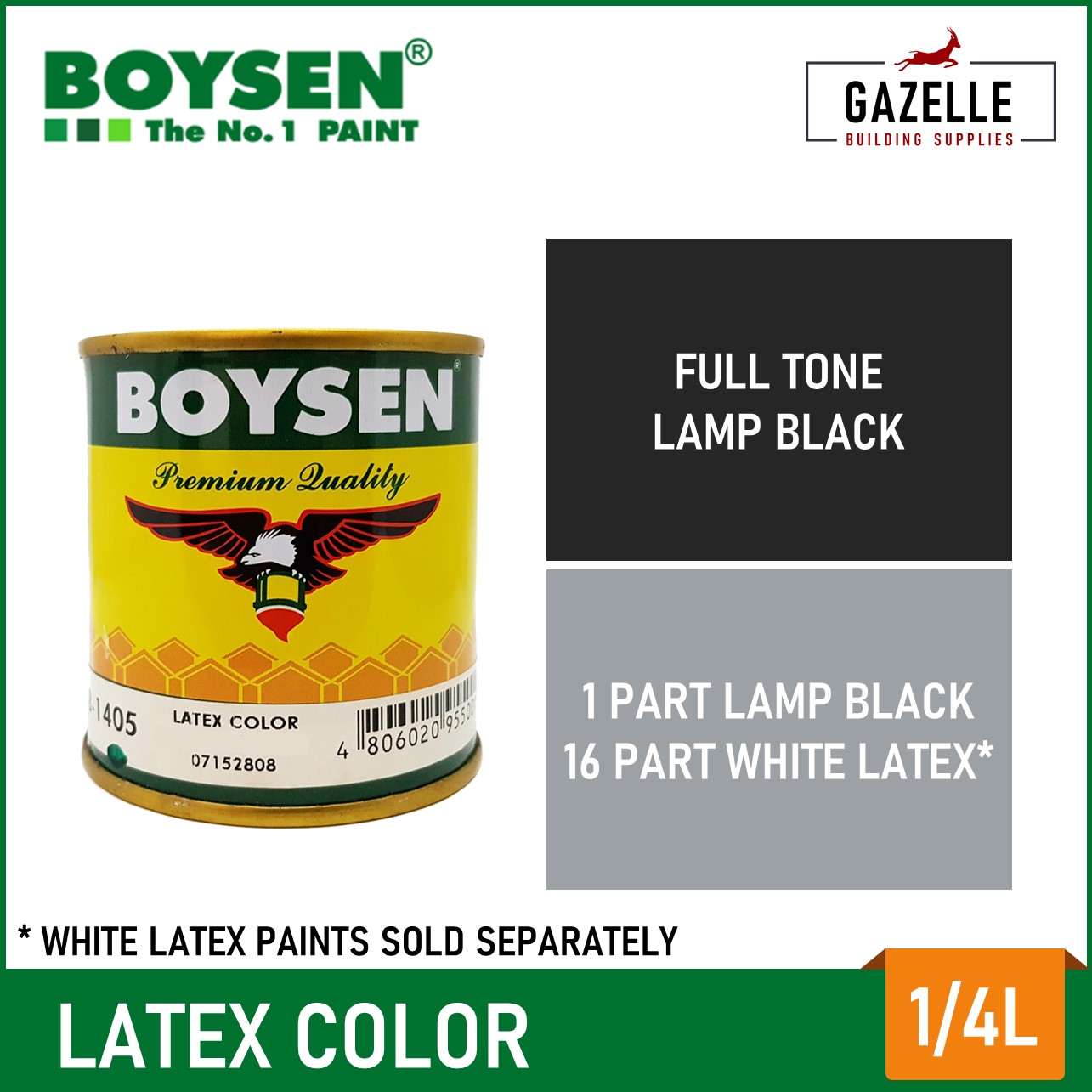 Boysen Quick Dry Enamel Flat Black - 1L