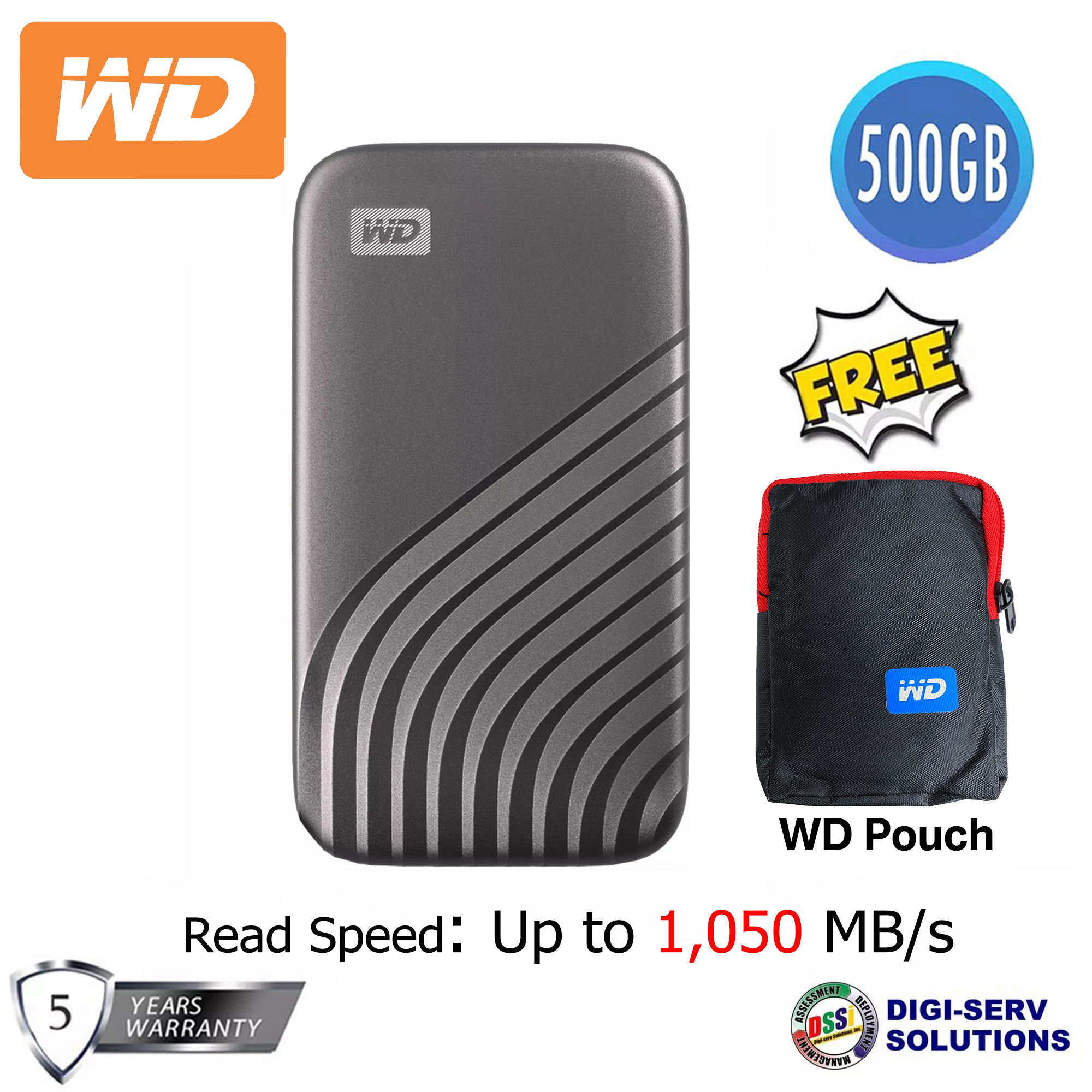 WD My Passport SSD 1TB (Blue) External SSD (WDBAGF0010BBL-WESN