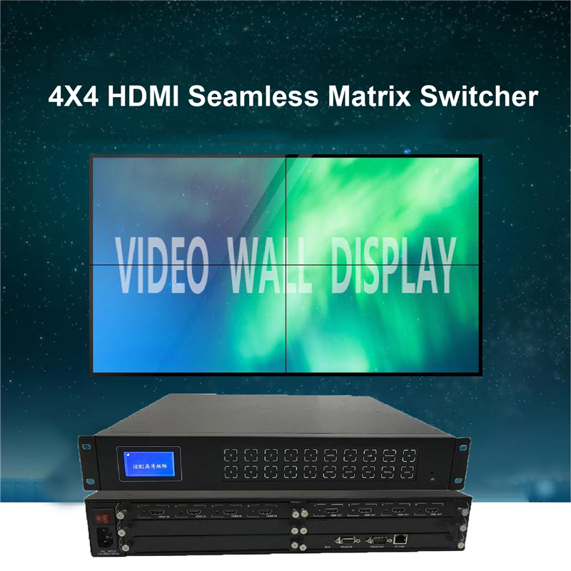 Lazada Philippines - HDMI 4K 4X4 HD digital splicing screen matrix controller is suitable for hydropower plants, traffic monitoring, corporate multimedia conferences, government projects and command centers and other big data multimedia digital monitoring cloud platforms